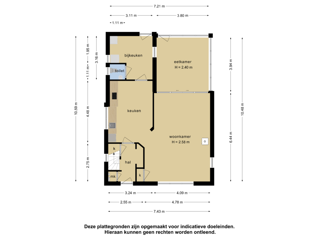 Bekijk plattegrond van Begane grond van Kraaiendijk 14