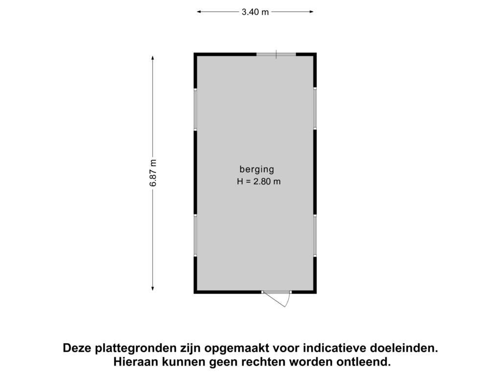 Bekijk plattegrond van Berging 2 van Kraaiendijk 14