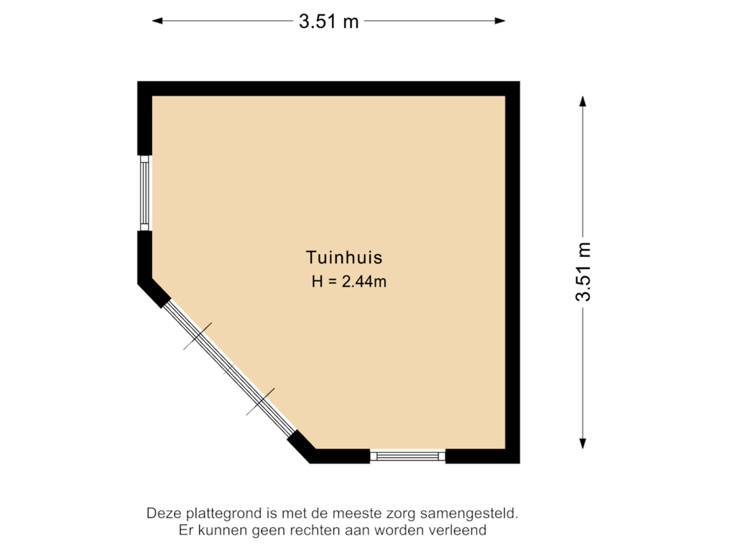 Bekijk plattegrond van Tuinhuis van Planetenlaan 42