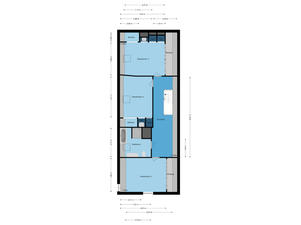 Bekijk plattegrond van Eerste Verdieping van Vloeieind 12