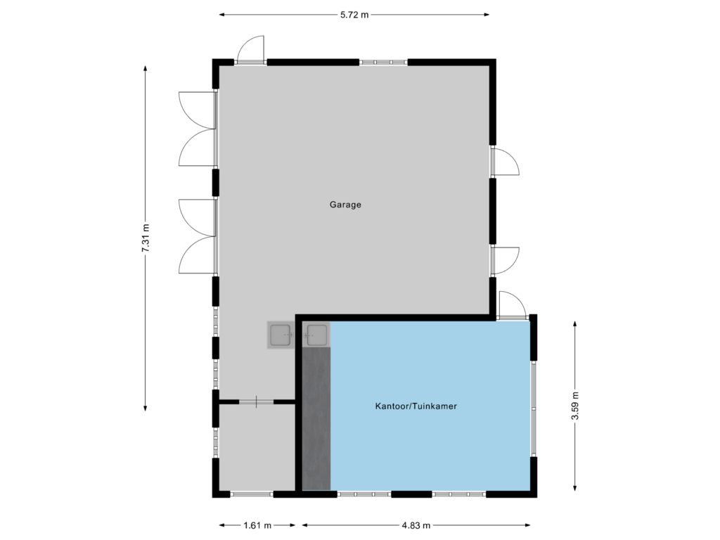 Bekijk plattegrond van Kantoor van Vloeieind 12