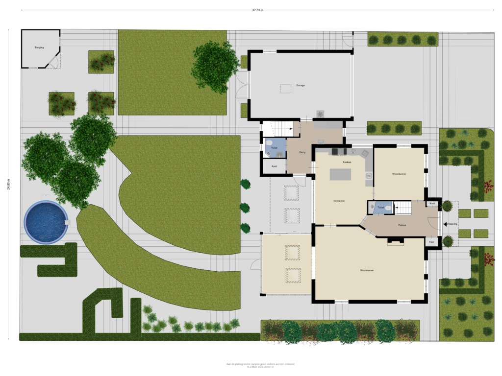 Bekijk plattegrond van Begane grond-tuin van Grebbe 11