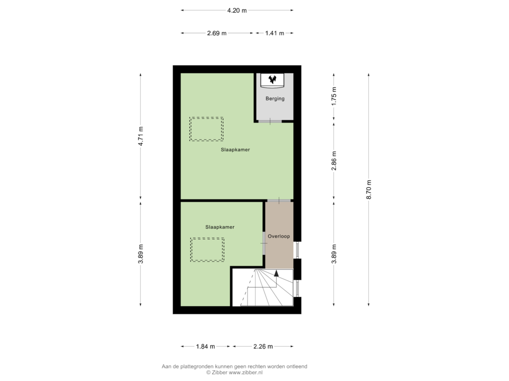 Bekijk plattegrond van Tweede verdieping van Heelweg 1-05