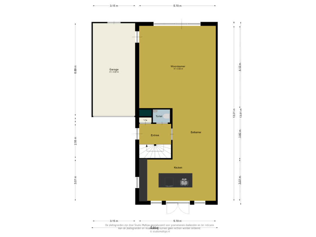 Bekijk plattegrond van Begane grond van Bolwerk 12