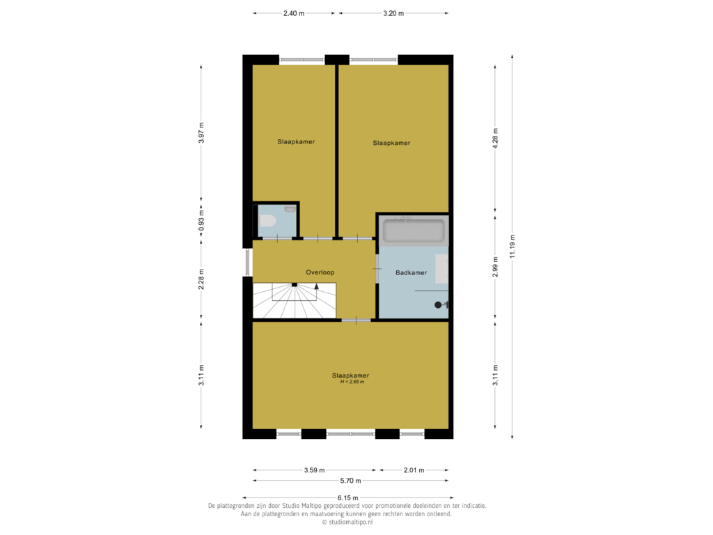 Bekijk plattegrond van Eerste verdieping van Bolwerk 12