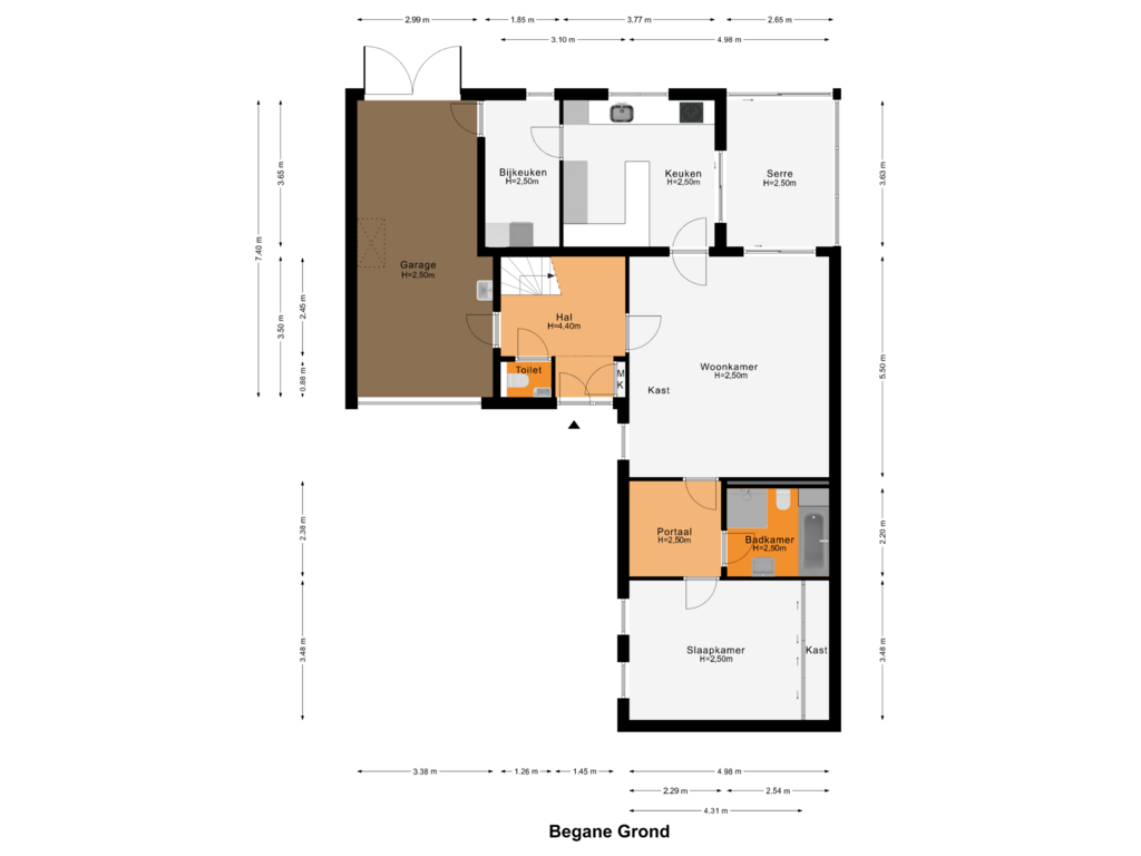 Bekijk plattegrond van Begane Grond van Lindenstraat 8