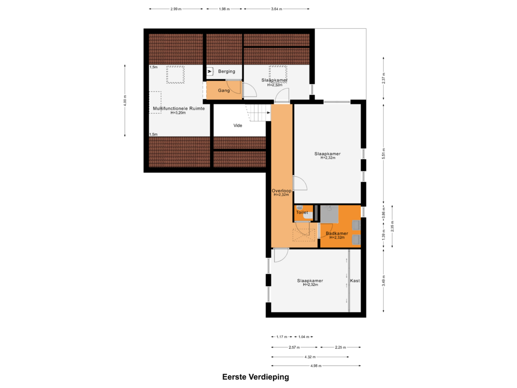 Bekijk plattegrond van Eerste Verdieping van Lindenstraat 8