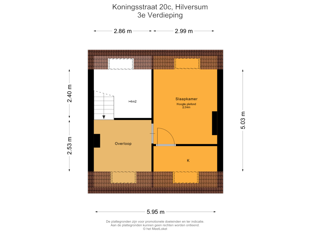 Bekijk plattegrond van 3e Verdieping van Koningsstraat 20-C