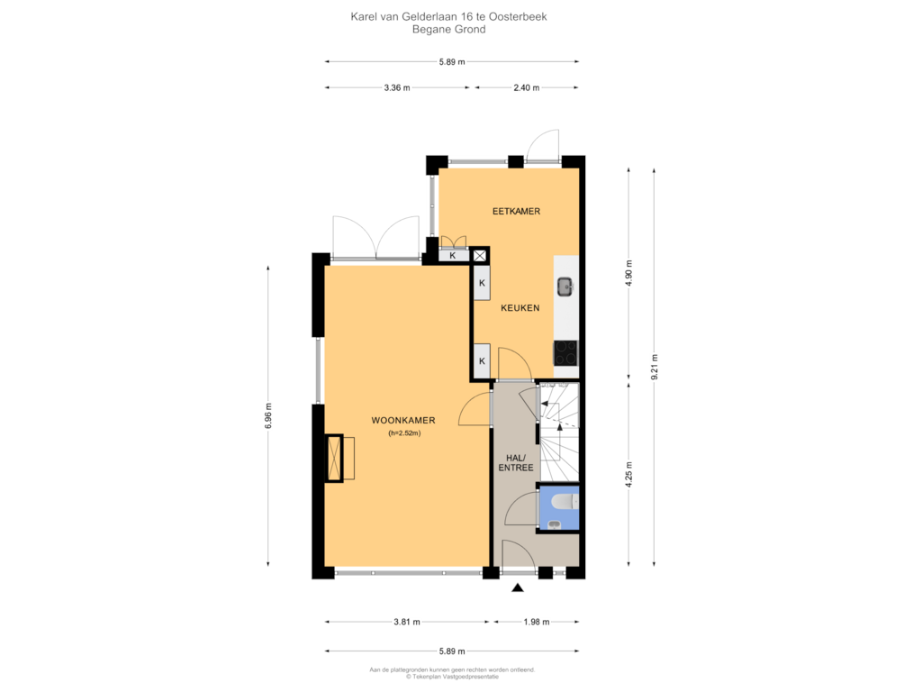 Bekijk plattegrond van Begane Grond van Karel van Gelderlaan 16