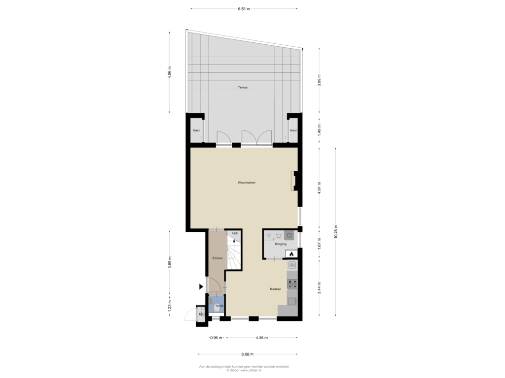 View floorplan of Eerste Verdieping of Vlasstraat 1-A