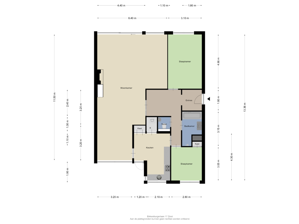 Bekijk plattegrond van Begane grond van Blikkenburgerlaan 17