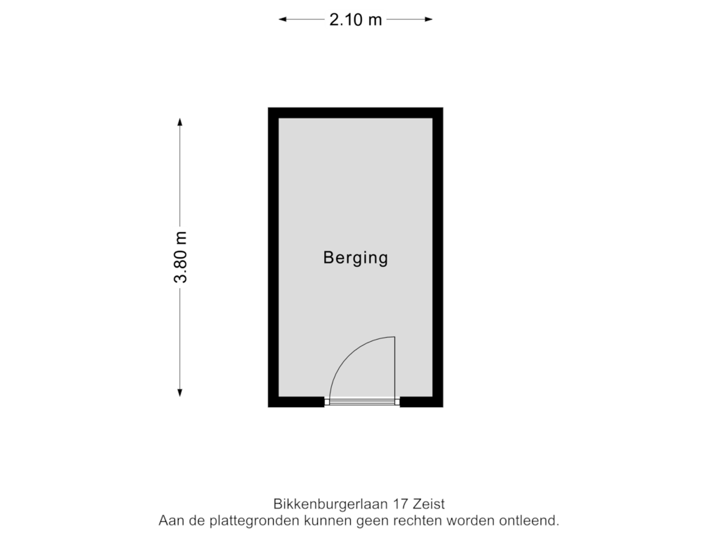 Bekijk plattegrond van Berging van Blikkenburgerlaan 17