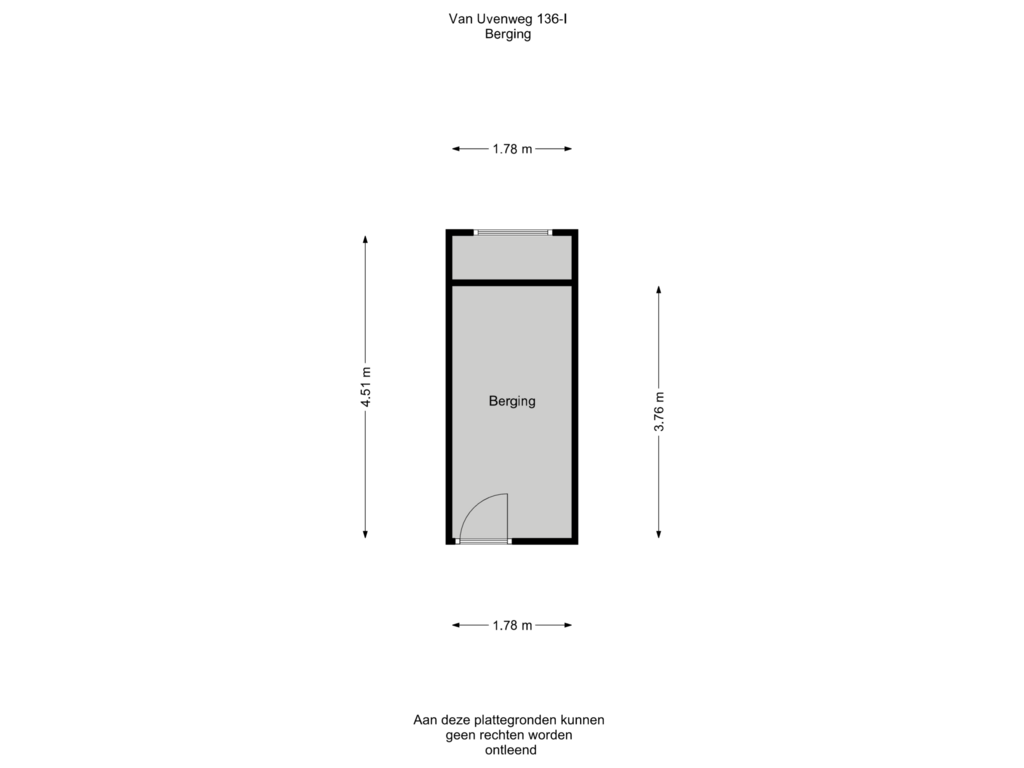 View floorplan of Berging of Van Uvenweg 136-I