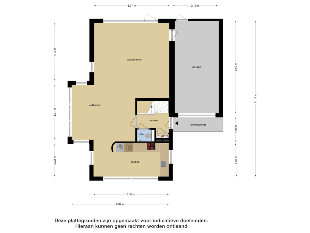 Bekijk plattegrond van Begane Grond van Schoffel 1