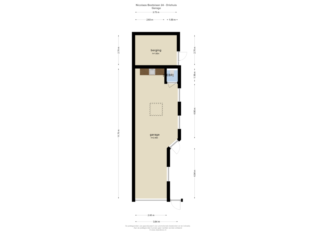 Bekijk plattegrond van GARAGE van Nicolaas Beetslaan 24