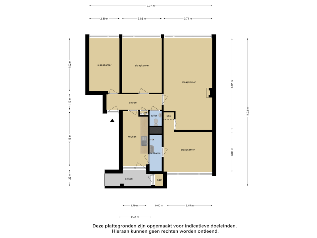 Bekijk plattegrond van Appartement van Rooseveltlaan 614