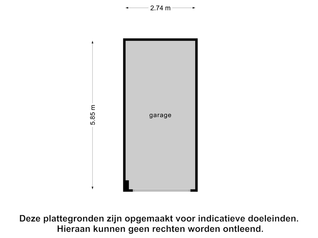 View floorplan of garage of Randmeer 16