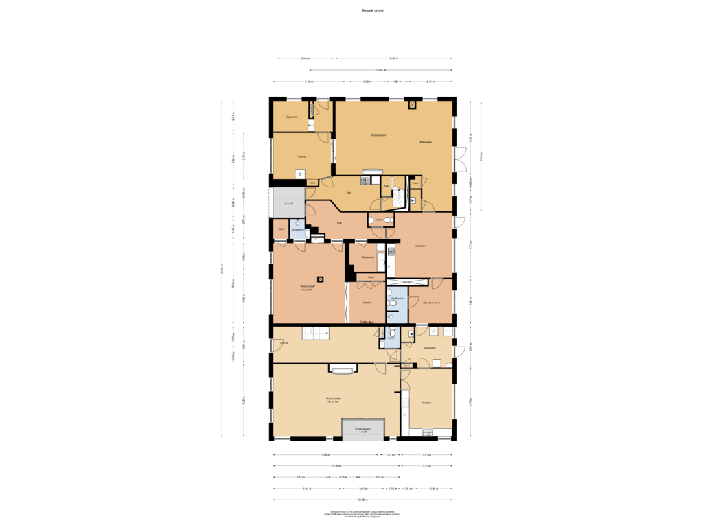 View floorplan of Begane grond of Bellinkhofsdwarsweg 3