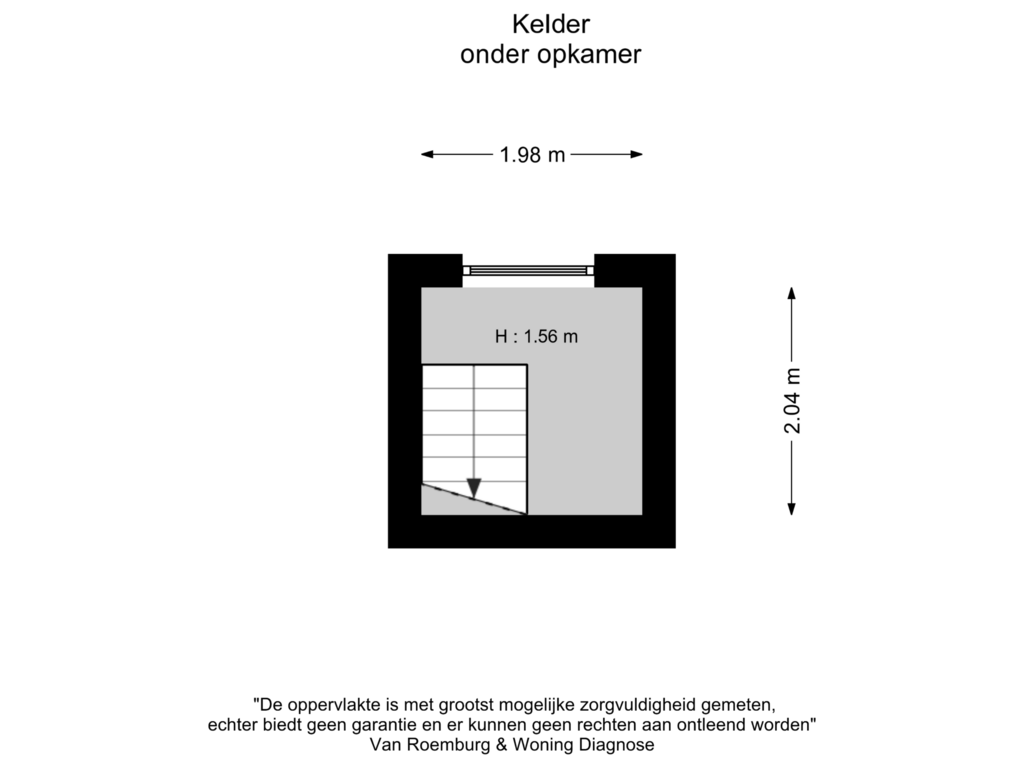 View floorplan of Kelder of Bellinkhofsdwarsweg 3