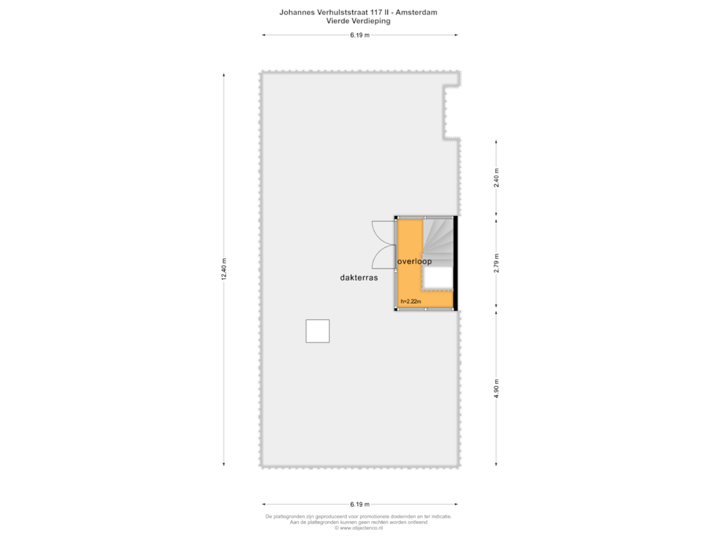 Bekijk plattegrond van VIERDE VERDIEPING van Johannes Verhulststraat 117-2