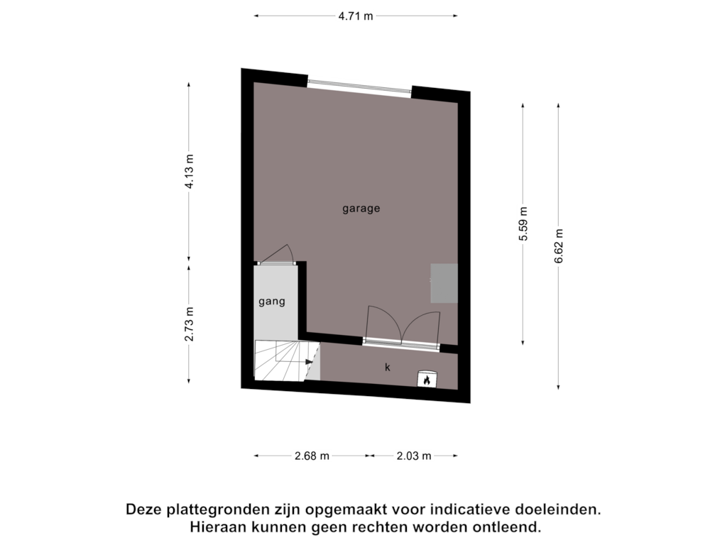 Bekijk plattegrond van Souterrain van Lange Kerkstraat 106