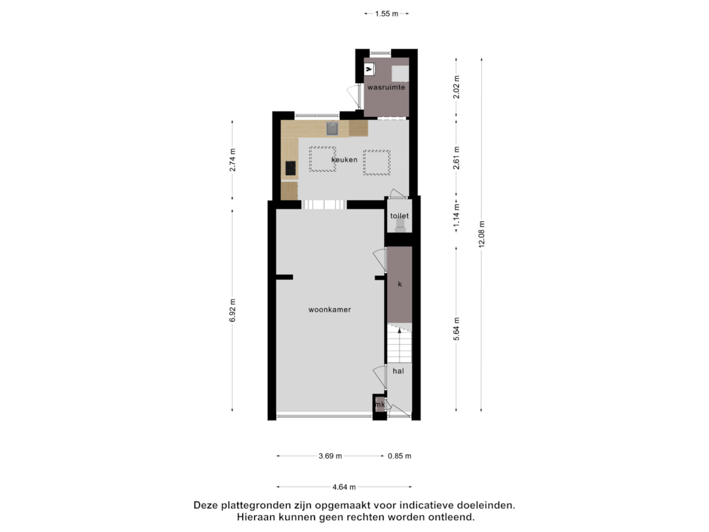 View floorplan of Begane grond of Meidoornstraat 5