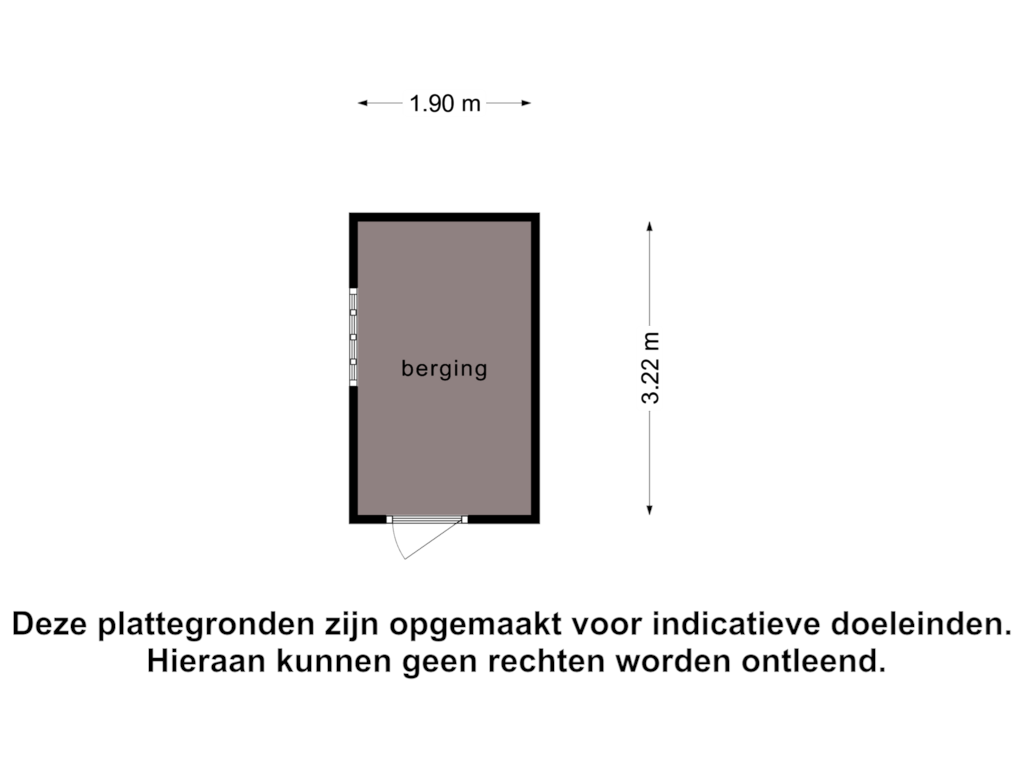 View floorplan of Berging of Meidoornstraat 5