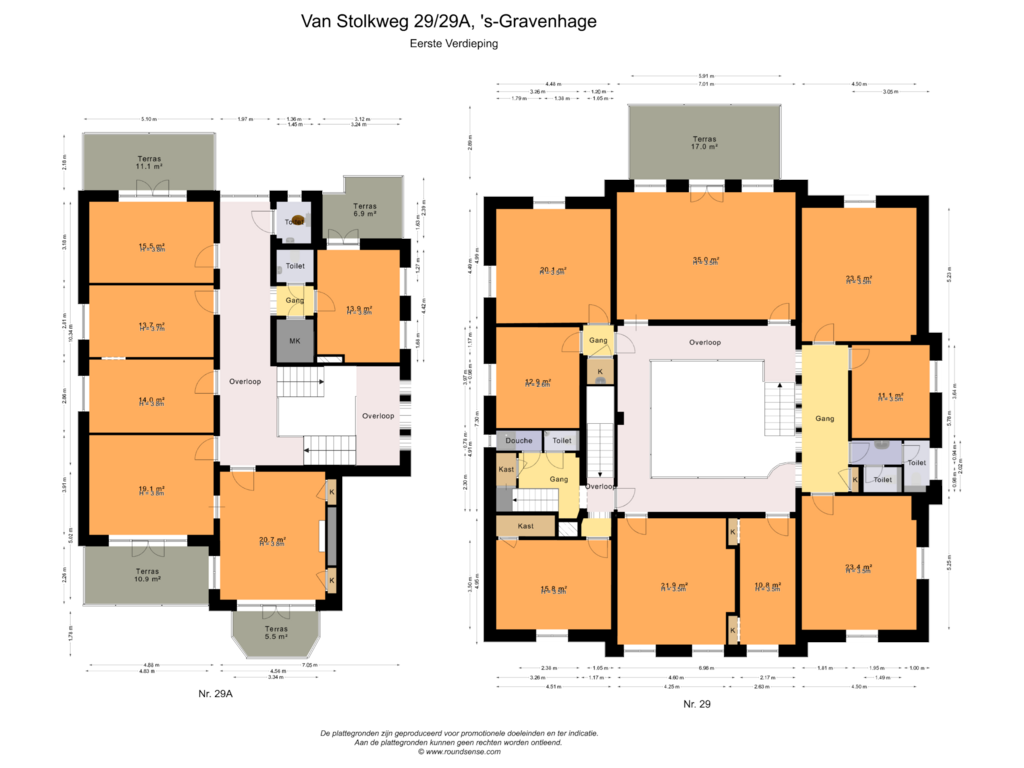 View floorplan of Eerste Verdieping of Van Stolkweg 29-A