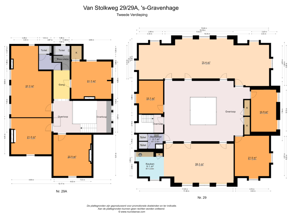 View floorplan of Tweede Verdieping of Van Stolkweg 29-A