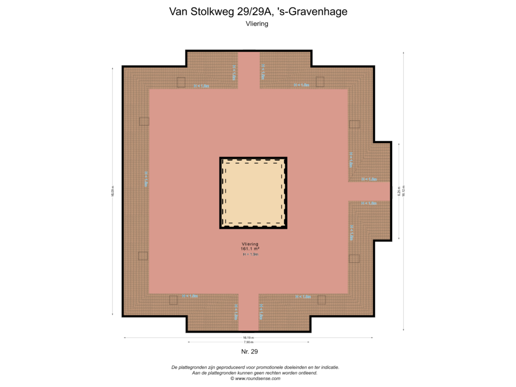 View floorplan of Vliering of Van Stolkweg 29-A