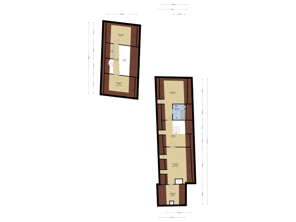 Bekijk plattegrond van 1e verdieping van Zuiderstraat 7