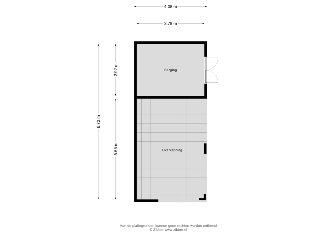 Bekijk plattegrond van Berging van Parallelweg 21