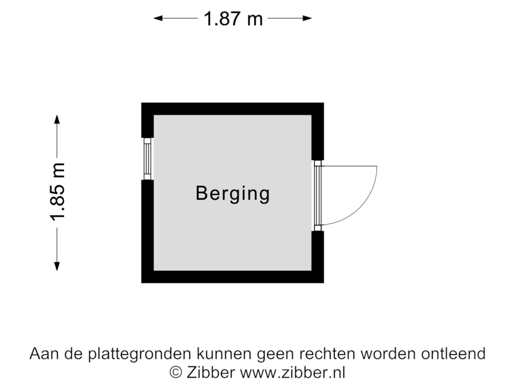 Bekijk plattegrond van Berging van Parallelweg 21