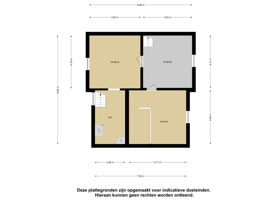 Bekijk plattegrond van Souterrain van Zuiderzeestraatweg 233