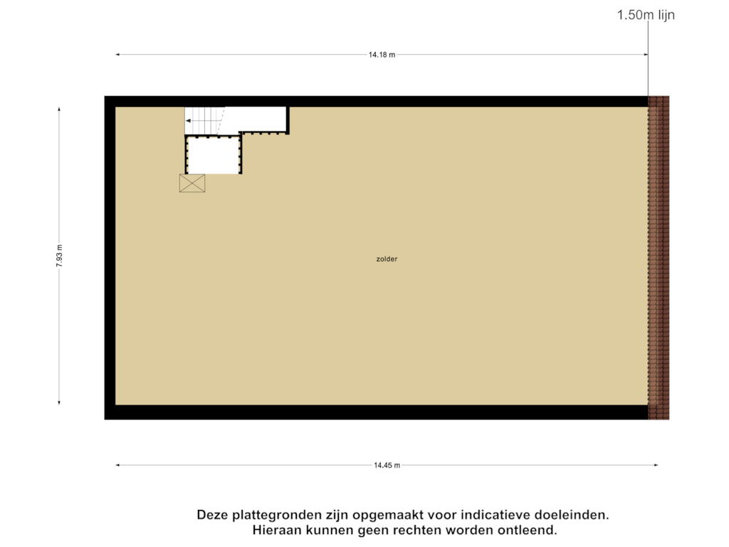 Bekijk plattegrond van Zolder van Zuiderzeestraatweg 233