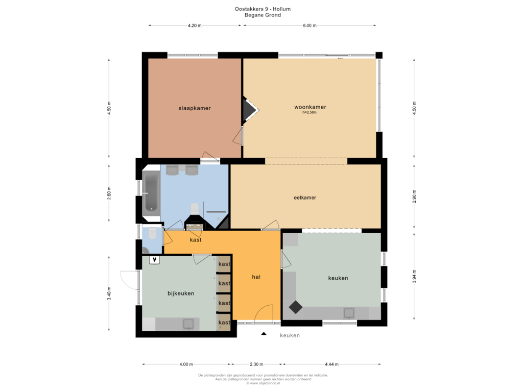 Bekijk plattegrond van BEGANE GROND van Oostakkers 9