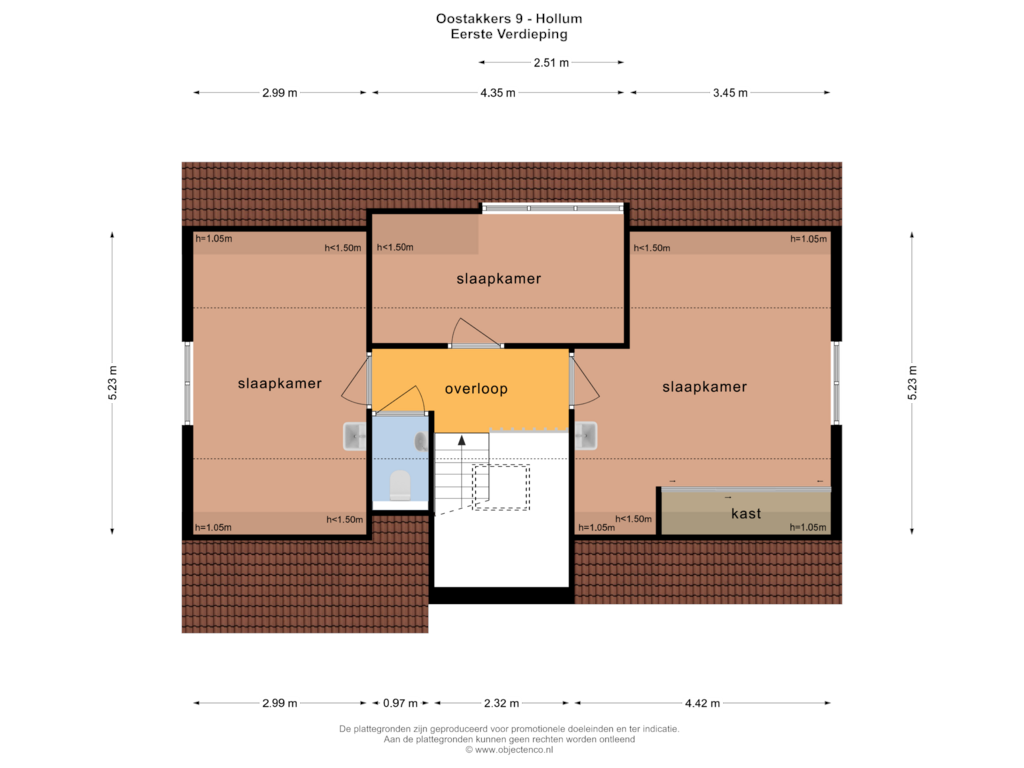 Bekijk plattegrond van EERSTE VERDIEPING van Oostakkers 9