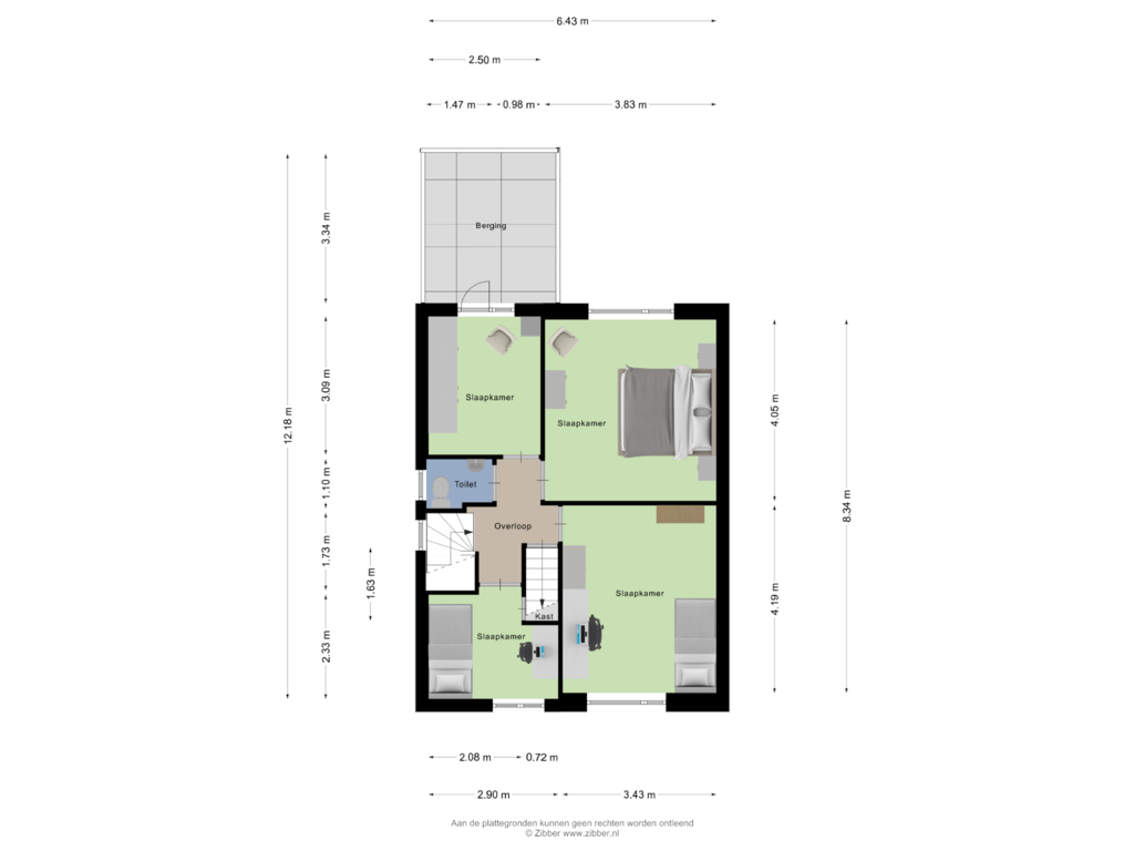 Bekijk plattegrond van Eerste Verdieping van Jacob Catsstraat 34