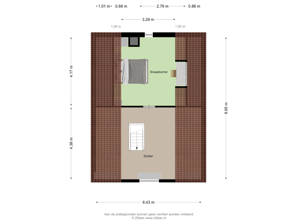 Bekijk plattegrond van Tweede Verdieping van Jacob Catsstraat 34