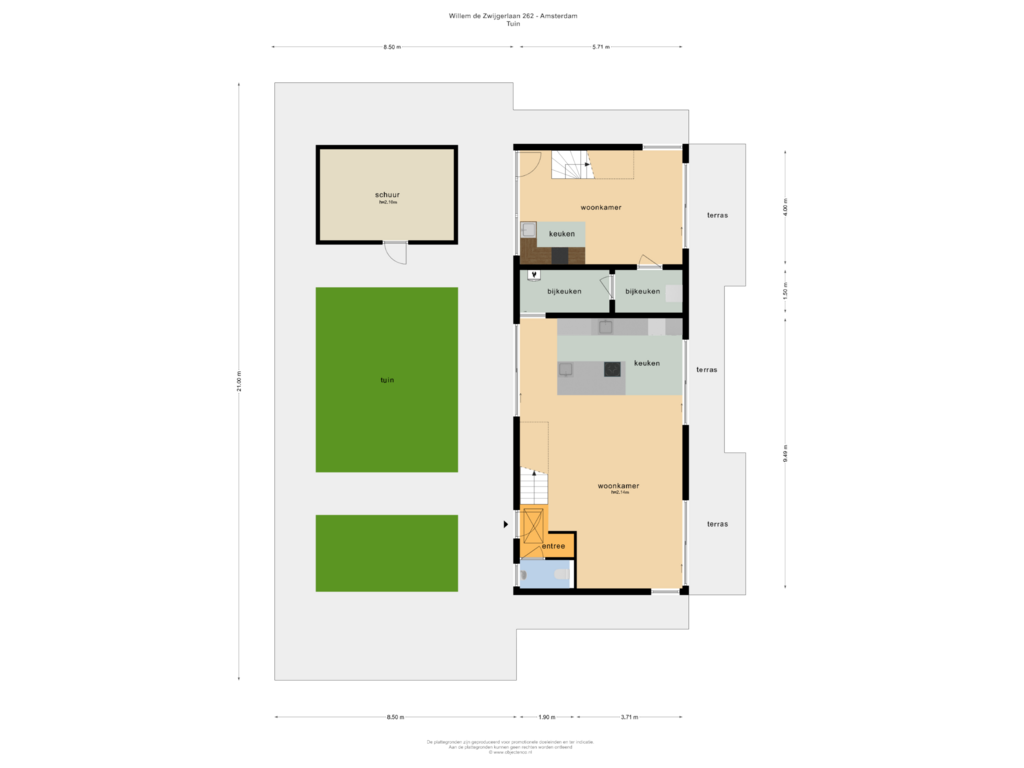 View floorplan of TUIN of Willem de Zwijgerlaan 262