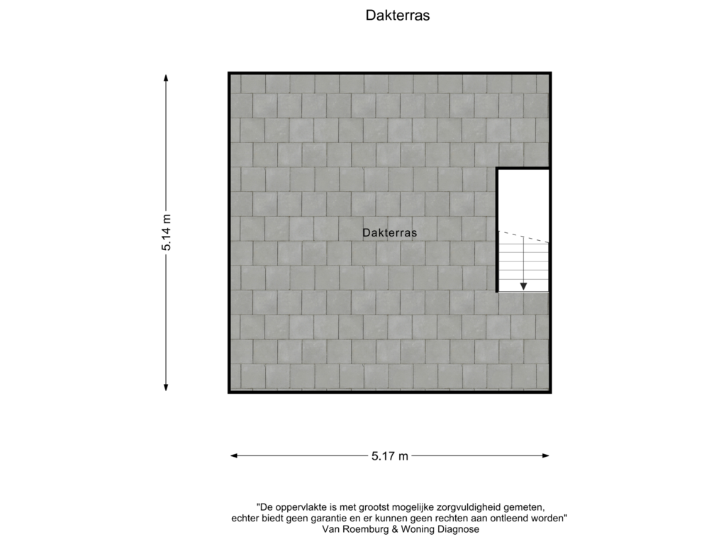 Bekijk plattegrond van Dakterras van Utrechtsedwarsstraat 123-3