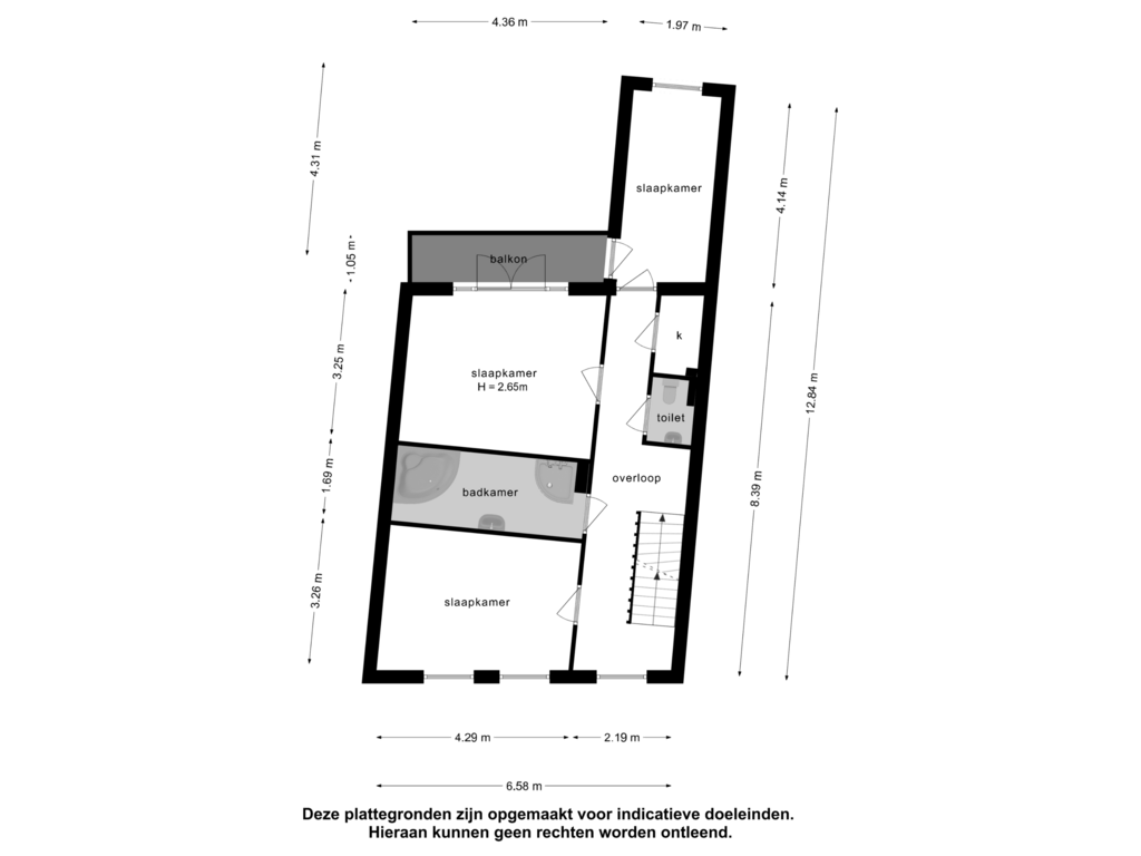 Bekijk plattegrond van 1e verdieping van Boslaan 15