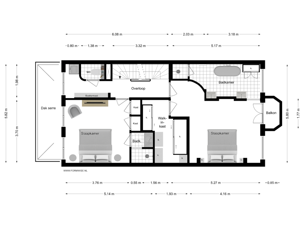 Bekijk plattegrond van 2e VERDIEPING van Van Eeghenlaan 28