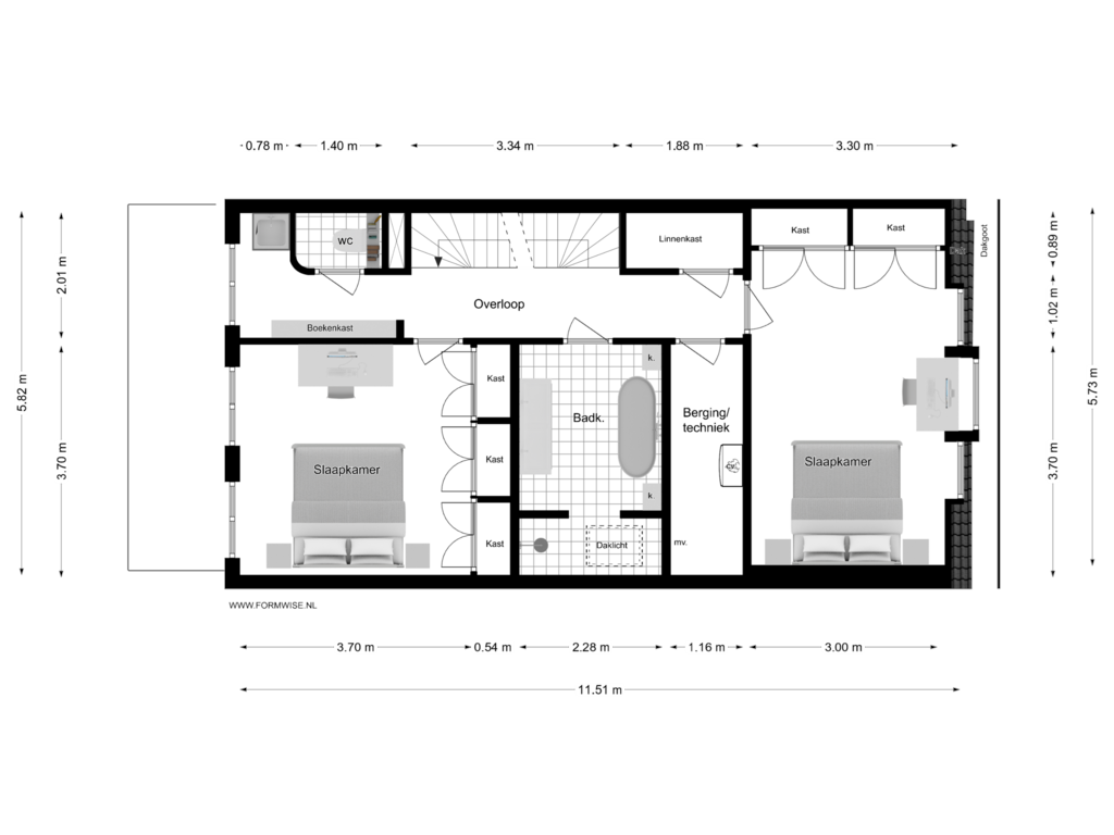 Bekijk plattegrond van 3e VERDIEPING van Van Eeghenlaan 28