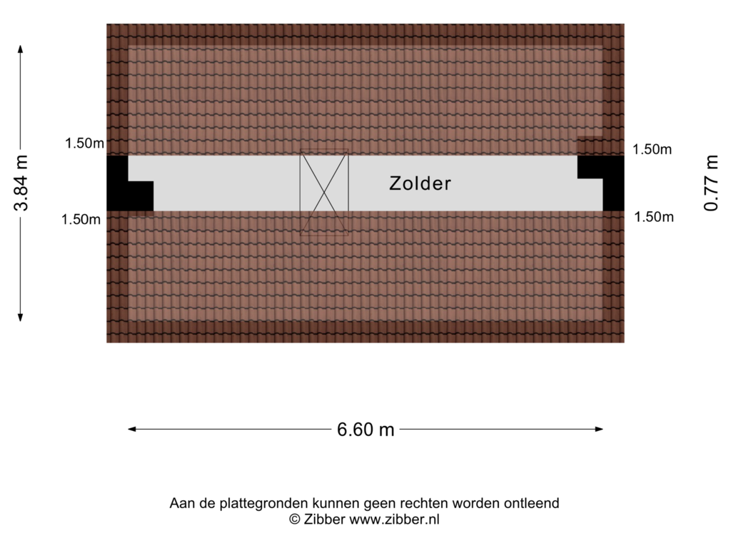 View floorplan of Zolder of Rucphensestraat 26