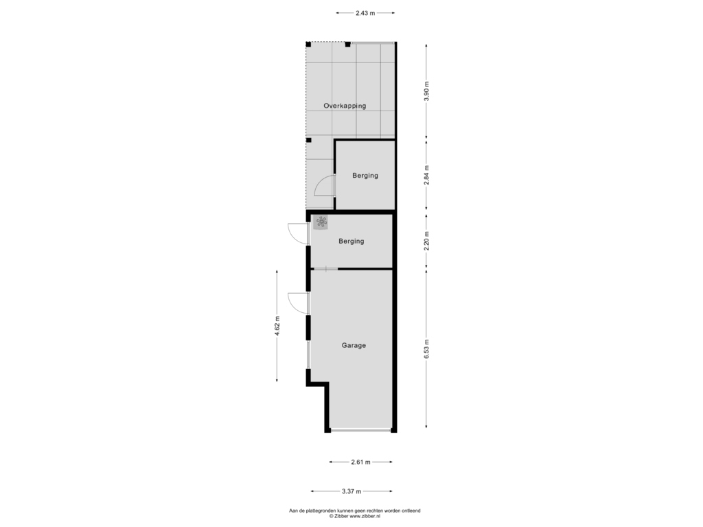 View floorplan of Garage of Rucphensestraat 26