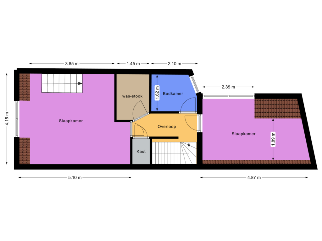 Bekijk plattegrond van 1e etage van Drapenierstraat 16