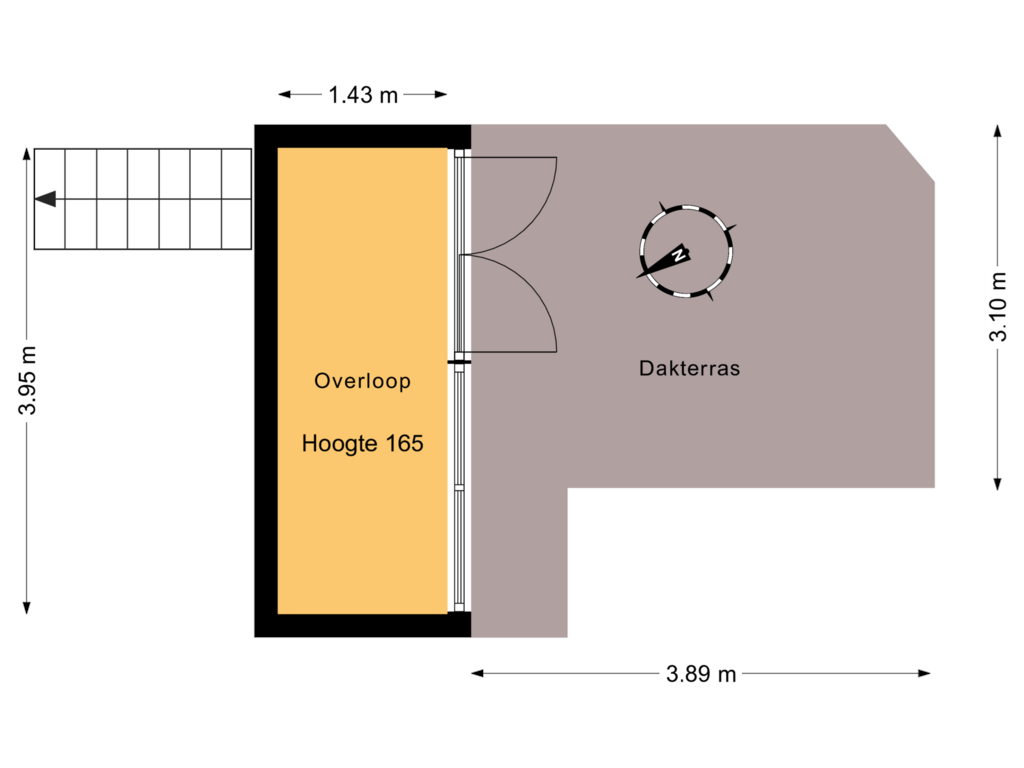 Bekijk plattegrond van 2e etage van Drapenierstraat 16