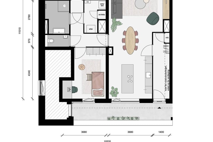 Bekijk foto 11 van De Nieuwe Defensie blok 3B - Appartement XL (Bouwnr. 411)