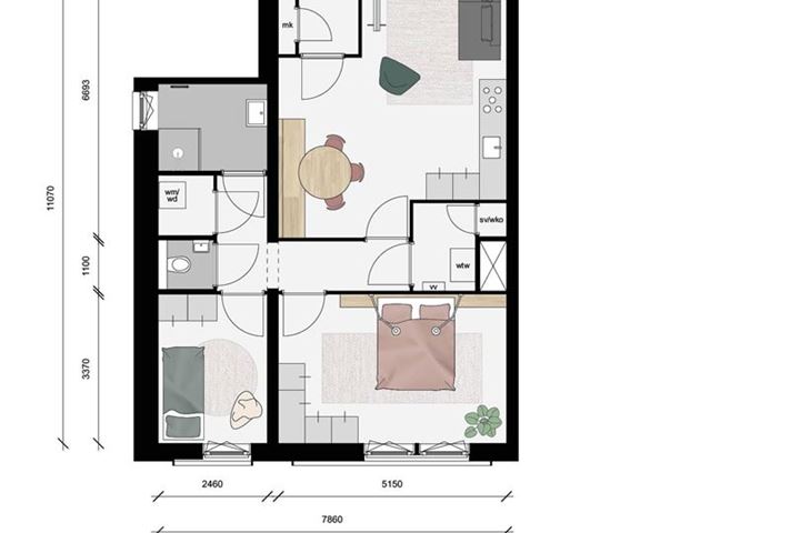 View photo 2 of De Nieuwe Defensie blok 3B - Appartement L (Bouwnr. 488)